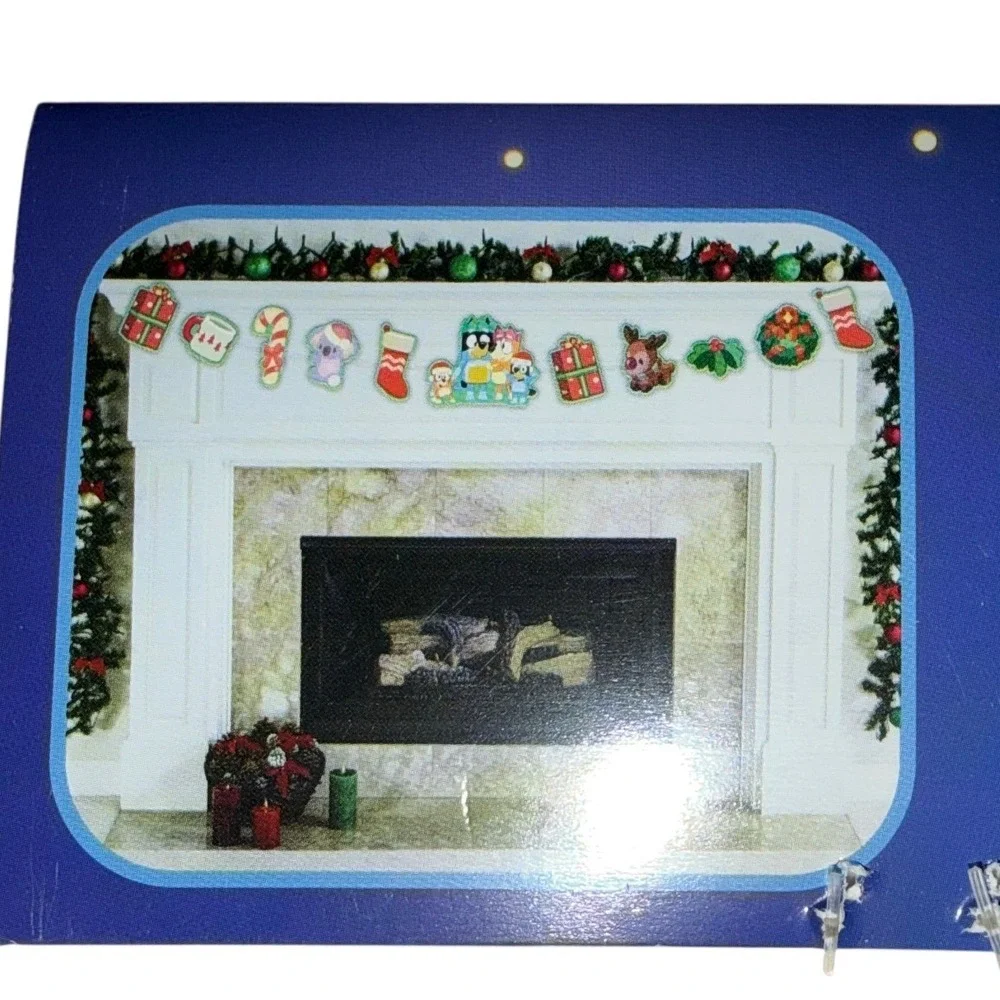 Bluey Christmas Wall Decor Garland Heeler‎ Family Holiday Banner 74in New